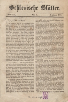 Schlesische Blätter. 1857, Nro. 1 (3 Januar)