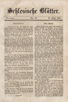 Schlesische Blätter. 1857, Nro. 12 (10 Februar)