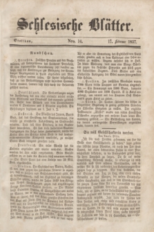 Schlesische Blätter. 1857, Nro. 14 (17 Februar)
