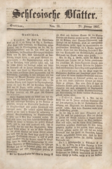 Schlesische Blätter. 1857, Nro. 15 (21 Februar)