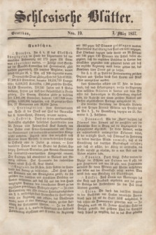 Schlesische Blätter. 1857, Nro. 19 (7 März)