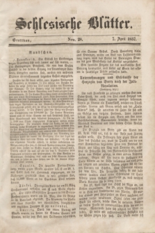 Schlesische Blätter. 1857, Nro. 28 (7 April)