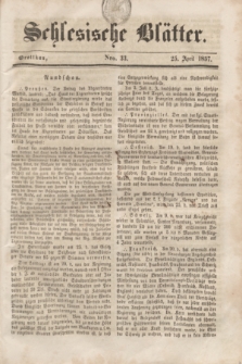 Schlesische Blätter. 1857, Nro. 33 (25 April)