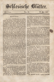 Schlesische Blätter. 1857, Nro. 43 (30 Mai)