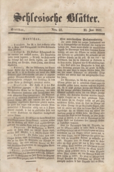 Schlesische Blätter. 1857, Nro. 52 (30 Juni)