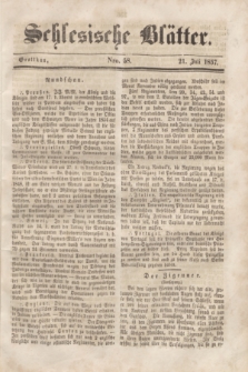 Schlesische Blätter. 1857, Nro. 58 (21 Juli)