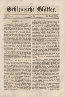 Schlesische Blätter. 1857, Nro. 65 (15 August)