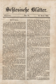 Schlesische Blätter. 1857, Nro. 81 (10 October)