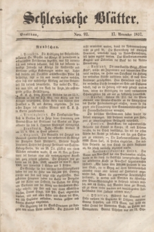 Schlesische Blätter. 1857, Nro. 92 (17 November)