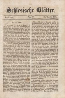 Schlesische Blätter. 1857, Nro. 95 (28 November)