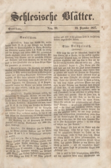 Schlesische Blätter. 1857, Nro. 99 (12 Dezember)