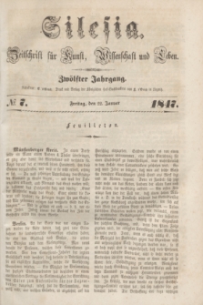 Silesia : Zeitschrift fűr Kunst, Wissenschaft und Leben. Jg.12, № 7 (22 Januar 1847)