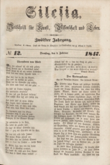 Silesia : Zeitschrift fűr Kunst, Wissenschaft und Leben. Jg.12, № 12 (9 Februar 1847)