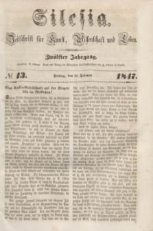 Silesia : Zeitschrift fűr Kunst, Wissenschaft und Leben. Jg.12, № 13 (12 Februar 1847)