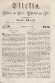 Silesia : Zeitschrift fűr Kunst, Wissenschaft und Leben. Jg.12, № 38 (11 Mai 1847)