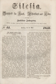 Silesia : Zeitschrift fűr Kunst, Wissenschaft und Leben. Jg.12, № 41 (21 Mai 1847)
