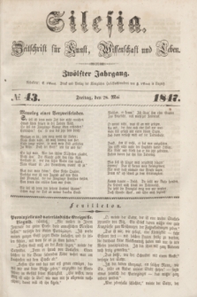Silesia : Zeitschrift fűr Kunst, Wissenschaft und Leben. Jg.12, № 43 (28 Mai 1847)