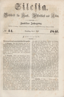Silesia : Zeitschrift fűr Kunst, Wissenschaft und Leben. Jg.12, № 44 (1 Juni 1847)