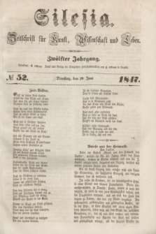 Silesia : Zeitschrift fűr Kunst, Wissenschaft und Leben. Jg.12, № 52 (29 Juni 1847)