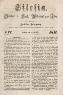 Silesia : Zeitschrift fűr Kunst, Wissenschaft und Leben. Jg.12, № 71 (3 September 1847)