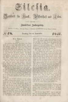 Silesia : Zeitschrift fűr Kunst, Wissenschaft und Leben. Jg.12, № 78 (28 September 1847)
