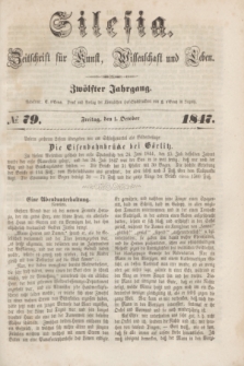 Silesia : Zeitschrift fűr Kunst, Wissenschaft und Leben. Jg.12, № 79 (1 October 1847) + wkładka