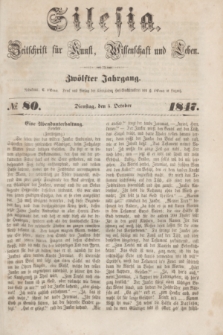 Silesia : Zeitschrift fűr Kunst, Wissenschaft und Leben. Jg.12, № 80 (5 October 1847)