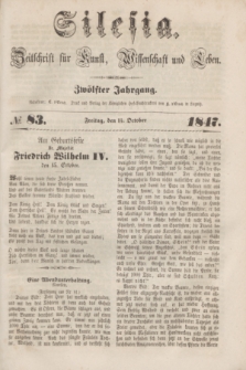 Silesia : Zeitschrift fűr Kunst, Wissenschaft und Leben. Jg.12, № 83 (15 October 1847)