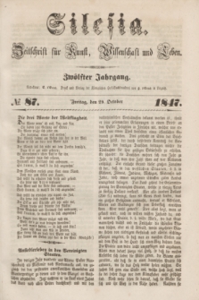 Silesia : Zeitschrift fűr Kunst, Wissenschaft und Leben. Jg.12, № 87 (29 October 1847)