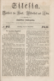 Silesia : Zeitschrift fűr Kunst, Wissenschaft und Leben. Jg.12, № 94 (23 November 1847)