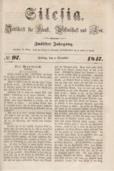 Silesia : Zeitschrift fűr Kunst, Wissenschaft und Leben. Jg.12, № 97 (3 December 1847)