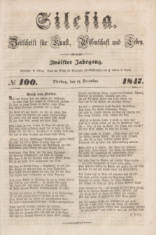 Silesia : Zeitschrift fűr Kunst, Wissenschaft und Leben. Jg.12, № 100 (14 December 1847)