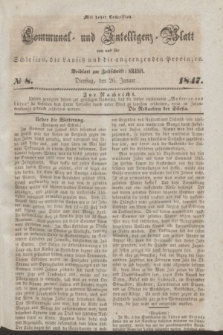 Communal und Intelligenz-Blatt von und fűr Schlesien, die Lausitz und die angrenzenden Provinzen. 1847, № 8 (26 Januar)