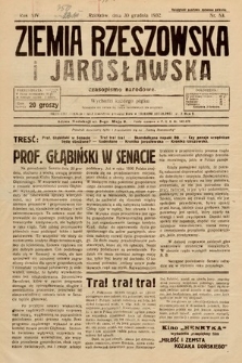 Ziemia Rzeszowska i Jarosławska : czasopismo narodowe. 1932, nr 53 [i.e. 54]