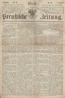 West-Preußische Zeitung. Jg.4, Nr. 2 (3 Januar 1867)