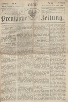 West-Preußische Zeitung. Jg.4, Nr. 8 (10 Januar 1867)