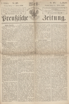 West-Preußische Zeitung. Jg.4, Nr. 27 (1 Februar 1867)