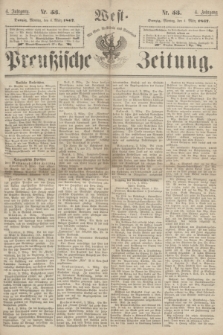 West-Preußische Zeitung. Jg.4, Nr. 53 (4 März 1867)