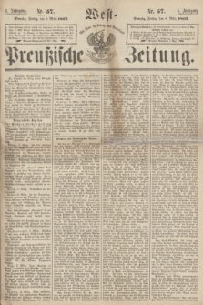 West-Preußische Zeitung. Jg.4, Nr. 57 (8 März 1867)