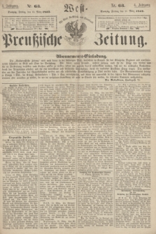 West-Preußische Zeitung. Jg.4, Nr. 63 (15 März 1867)