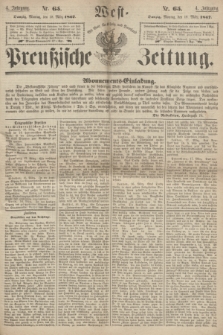 West-Preußische Zeitung. Jg.4, Nr. 65 (18 März 1867)