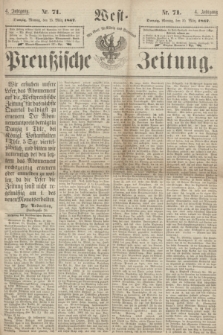 West-Preußische Zeitung. Jg.4, Nr. 71 (25 März 1867)