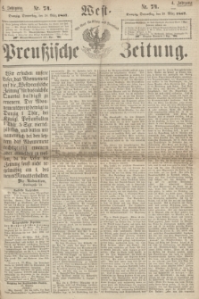 West-Preußische Zeitung. Jg.4, Nr. 74 (28 März 1867)