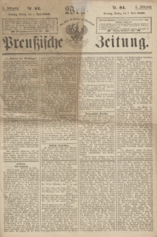 West-Preußische Zeitung. Jg.4, Nr. 81 (5 April 1867)