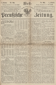 West-Preußische Zeitung. Jg.4, Nr. 93 (20 April 1867)