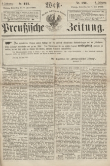 West-Preußische Zeitung. Jg.4, Nr. 141 (20 Juni 1867)