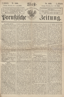 West-Preußische Zeitung. Jg.4, Nr. 153 (4 Juli 1867)