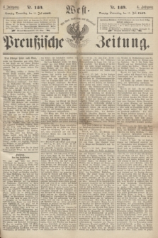 West-Preußische Zeitung. Jg.4, Nr. 159 (11 Juli 1867)