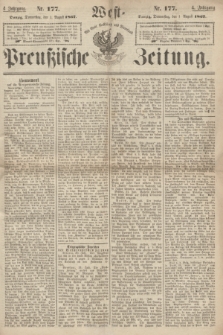West-Preußische Zeitung. Jg.4, Nr. 177 (1 August 1867)