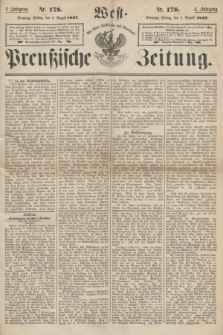 West-Preußische Zeitung. Jg.4, Nr. 178 (2 August 1867)